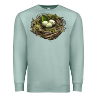 Seafoam Bird Nest With Eggs Premium Sweatshirt - LillyAllenDesigns