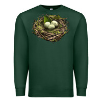 Sports Green Bird Nest With Eggs Premium Sweatshirt - LillyAllenDesigns
