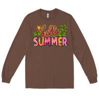 Chestnut hello summer Long Sleeve Tee - Zillion Design Studio