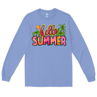 Colony Blue hello summer Long Sleeve Tee - Zillion Design Studio