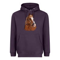 Plum horse portrait Heavyweight Hoodie - Artiststas