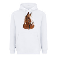 White horse portrait Heavyweight Hoodie - Artiststas
