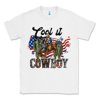 White cool it cowboy Classic Tee - SublimationCraftShop