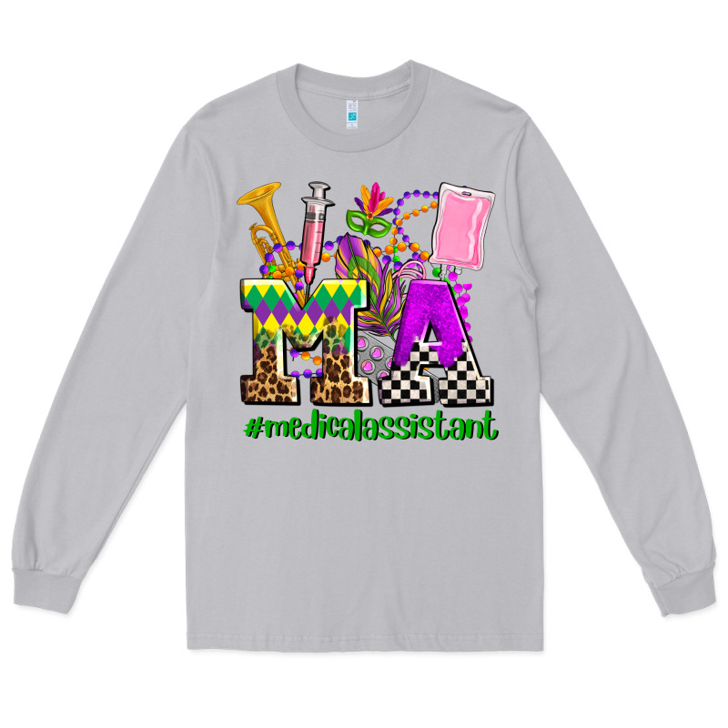 Mardi Gras Ma Medical Assistant Long Sleeve Tee by AdoDesignShop | Teevron