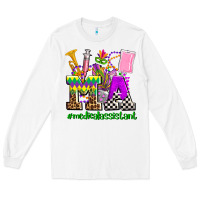 White mardi gras ma medical assistant Long Sleeve Tee - AdoDesignShop