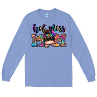 Colony Blue hot mess mom messy bun Long Sleeve Tee - Zillion Design Studio