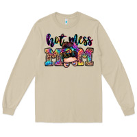 Mushroom hot mess mom messy bun Long Sleeve Tee - Zillion Design Studio