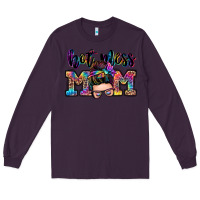 Plum hot mess mom messy bun Long Sleeve Tee - Zillion Design Studio