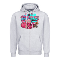 Heather Grey in october we wear pink american football Zipper Hoodie - AdoDesignShop