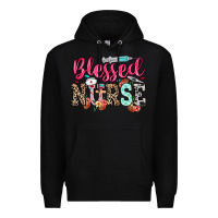 Black blessed nurse Premium Hoodie - NancyCooperArtShop