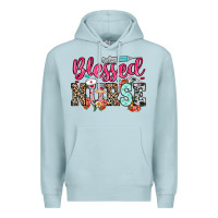 Blue Mist blessed nurse Premium Hoodie - NancyCooperArtShop