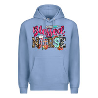 Colony Blue blessed nurse Premium Hoodie - NancyCooperArtShop