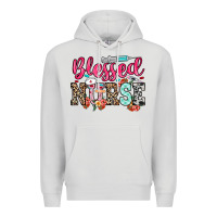Dove Grey blessed nurse Premium Hoodie - NancyCooperArtShop