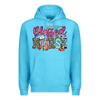 Ocean Blue blessed nurse Premium Hoodie - NancyCooperArtShop