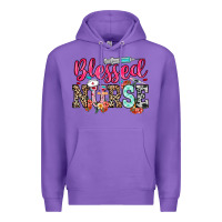 Purple blessed nurse Premium Hoodie - NancyCooperArtShop
