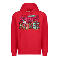 Red blessed nurse Premium Hoodie - NancyCooperArtShop