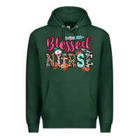 Sports Green blessed nurse Premium Hoodie - NancyCooperArtShop