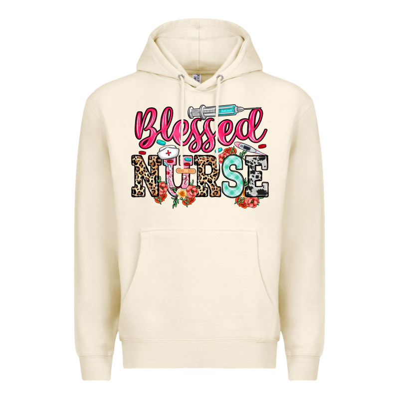 Blessed Nurse Premium Hoodie by NancyCooperArtShop | Teevron