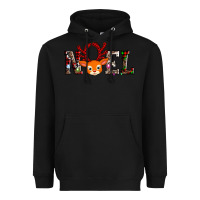 Black noel reindeer Heavyweight Hoodie - AdoDesignShop