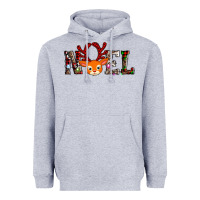 Heather Grey noel reindeer Heavyweight Hoodie - AdoDesignShop