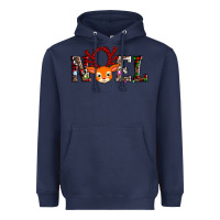 Navy noel reindeer Heavyweight Hoodie - AdoDesignShop