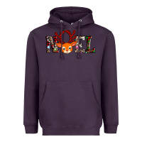 Plum noel reindeer Heavyweight Hoodie - AdoDesignShop