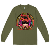 Army Green hot mom summer messy bun Long Sleeve Tee - Zillion Design Studio