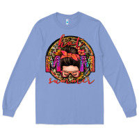 Colony Blue hot mom summer messy bun Long Sleeve Tee - Zillion Design Studio