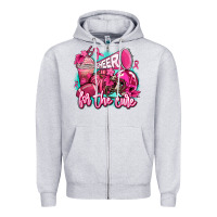 Heather Grey cheer for the cure Zipper Hoodie - AdoDesignShop