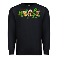Black st patricks day nurse Premium Sweatshirt - BarkalooDesign