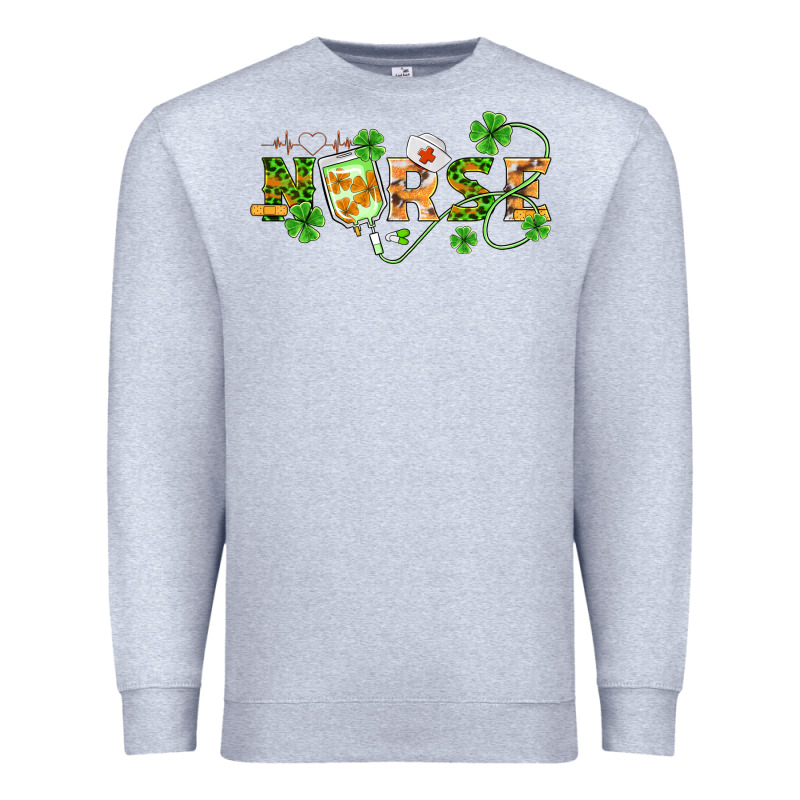 St Patricks Day Nurse Premium Sweatshirt by BarkalooDesign | Teevron