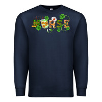 Navy st patricks day nurse Premium Sweatshirt - BarkalooDesign