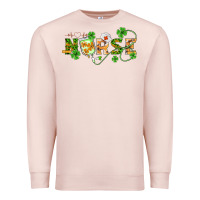 Pale Pink st patricks day nurse Premium Sweatshirt - BarkalooDesign