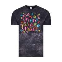 Cloud Black grow in grace Vintage Tee - texasbilliewilder