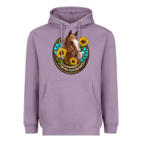 Lavender western horseshoe horse sunflowers gemstone Heavyweight Hoodie - Artiststas