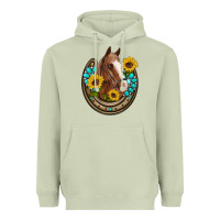 Matcha western horseshoe horse sunflowers gemstone Heavyweight Hoodie - Artiststas