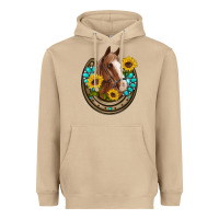 Mushroom western horseshoe horse sunflowers gemstone Heavyweight Hoodie - Artiststas