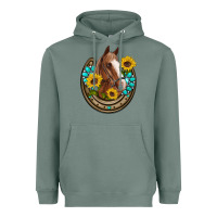 Sage western horseshoe horse sunflowers gemstone Heavyweight Hoodie - Artiststas
