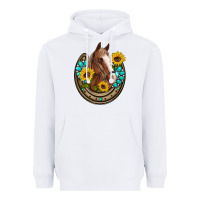 White western horseshoe horse sunflowers gemstone Heavyweight Hoodie - Artiststas