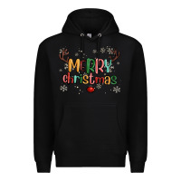 Black merry christmas raindeerr Premium Hoodie - MaliasSmallBusiness