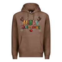 Chestnut merry christmas raindeerr Premium Hoodie - MaliasSmallBusiness