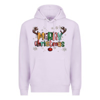 Lilac merry christmas raindeerr Premium Hoodie - MaliasSmallBusiness