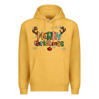 Mustard merry christmas raindeerr Premium Hoodie - MaliasSmallBusiness