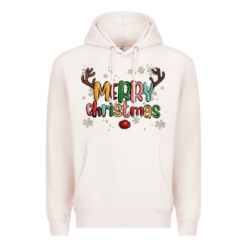 Merry Christmas Raindeerr Premium Hoodie by MaliasSmallBusiness | Teevron