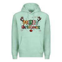 Seafoam merry christmas raindeerr Premium Hoodie - MaliasSmallBusiness