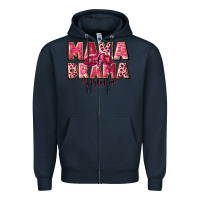 Navy mama of drama girl mom Zipper Hoodie - JahusDesignShop
