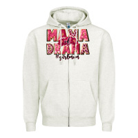 Oatmeal Heather mama of drama girl mom Zipper Hoodie - JahusDesignShop