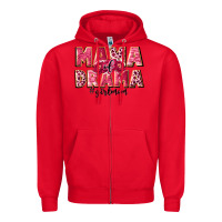 Red mama of drama girl mom Zipper Hoodie - JahusDesignShop