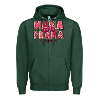 Sports Green mama of drama girl mom Zipper Hoodie - JahusDesignShop