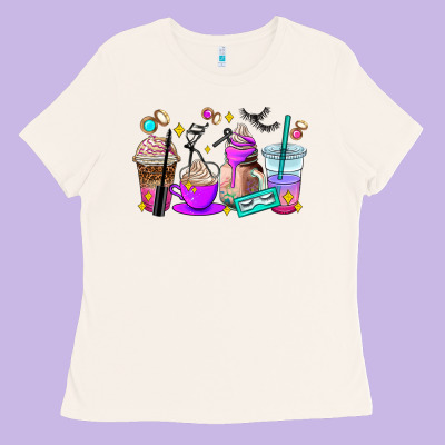 Lash Hustler Coffee Cups Ladies Tee Designed By Adodesignshop